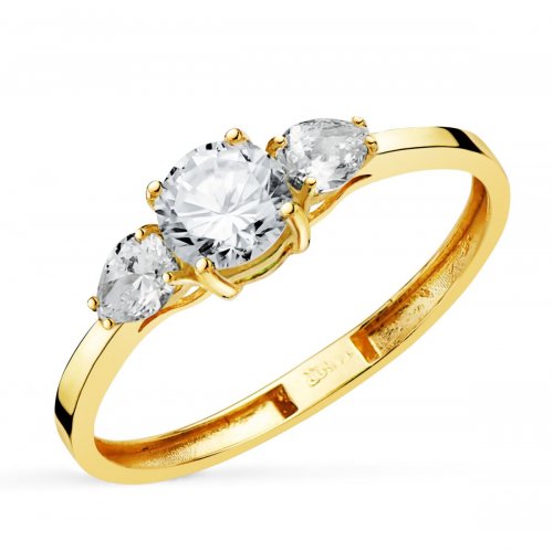 Sortija oro amarillo diamantes 